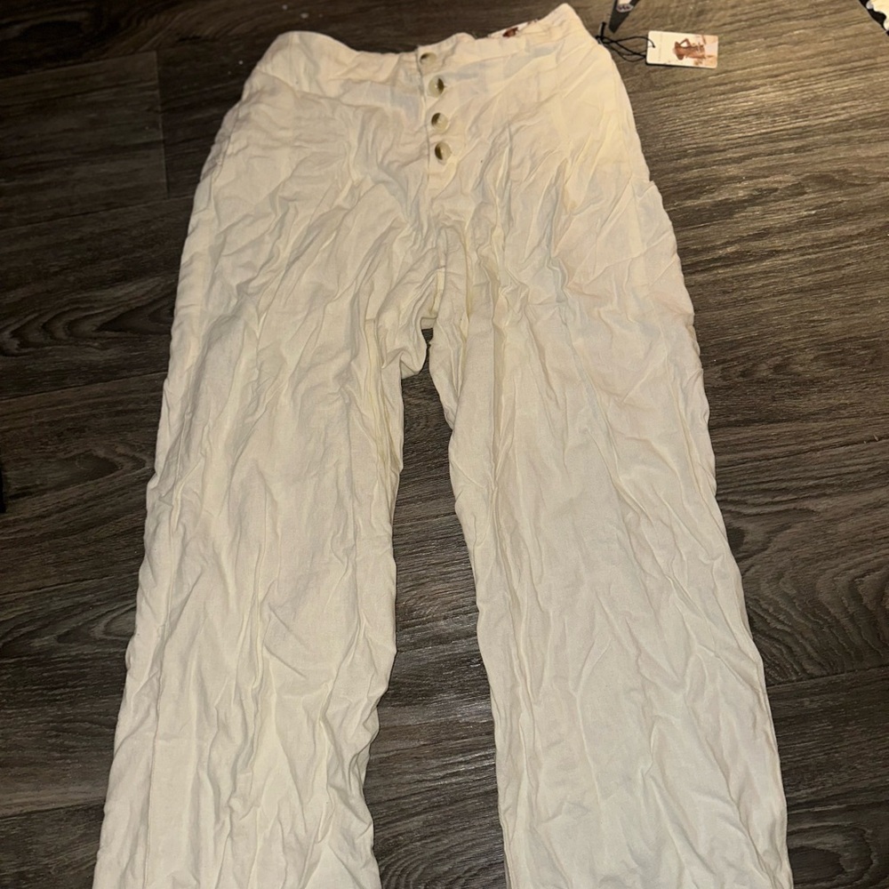 Sincerely Jules Cream Wide Leg Pants